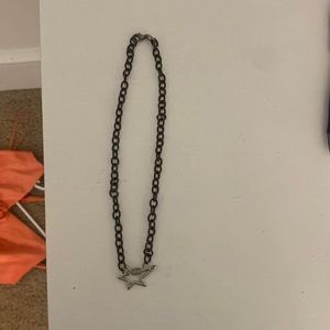 Beautiful gunmetal star necklace